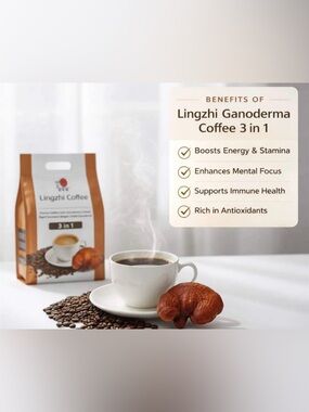 Lingzhi Ganoderma Coffee - Brown
